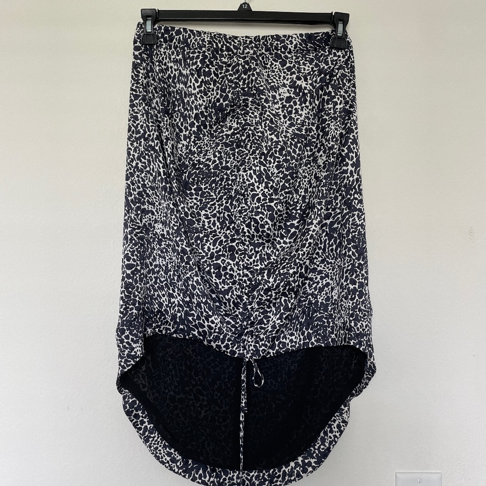 BCBG navy leopard skirt